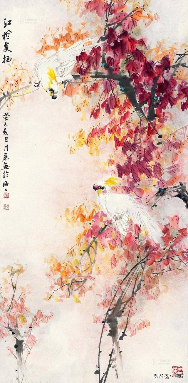 顾月丽的作品色彩明艳,格调清雅