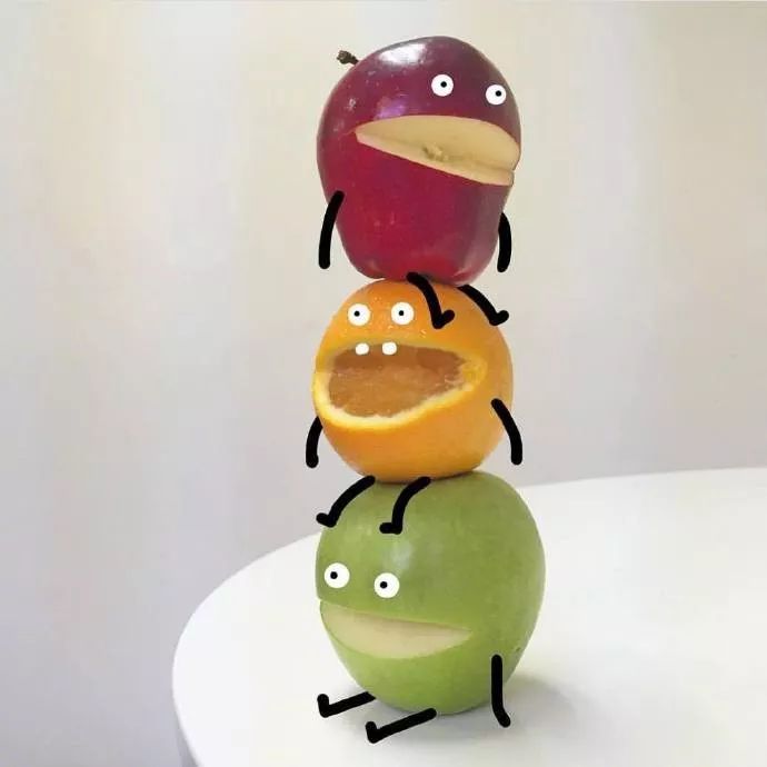 如果水果有表情毫无违和感