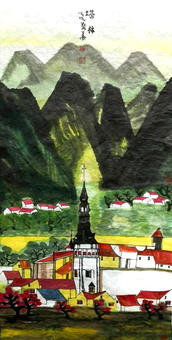 气韵生动色彩纵横著名画家张艺华山水作品赏析