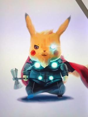 玩电的美国的雷神日本的皮卡丘中国的是谁皮卡丘procreate绘画