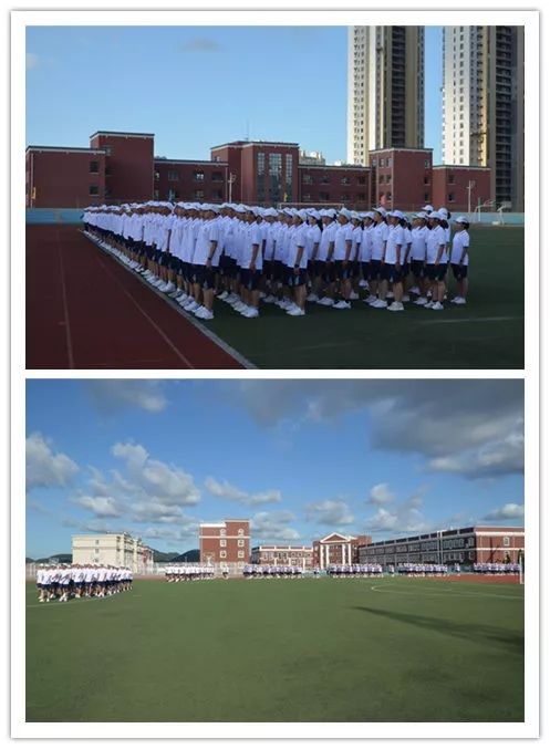 出师一步真名世飒爽英姿逐梦启程大连育明高中2019级新生军训闭营仪式