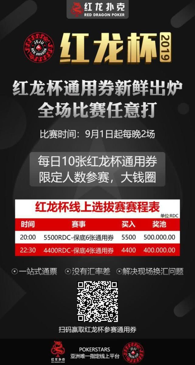 获得188万韩币奖励;第7-15名合成主赛门票玩家,获得7晚红龙杯酒店住宿
