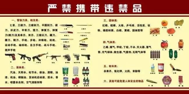 以下物品禁止携带入境