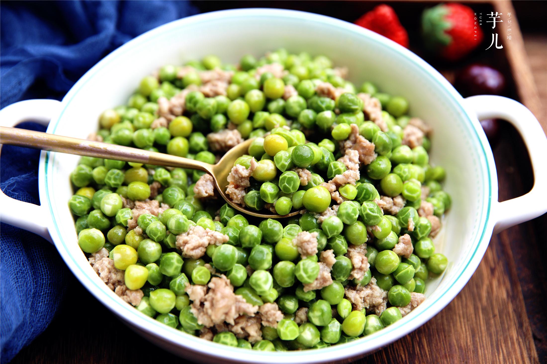 女儿最爱这道菜,做法简单,上桌被疯抢,美味又下饭,一盆不够吃_豌豆
