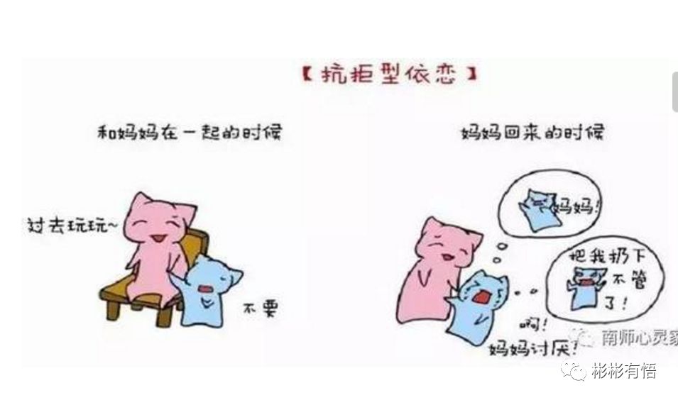 就是表现方式不明显,态度比较混乱,矛盾,不一致,被称为混乱型依恋