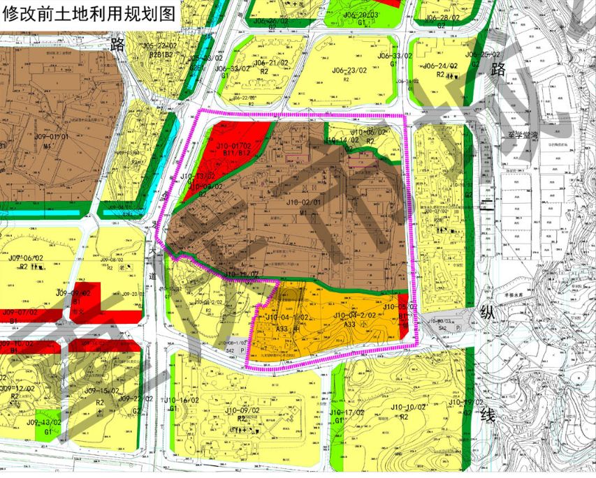 中梁山沙坪坝观音桥部分地块调规涉及用地性质容积率等调整