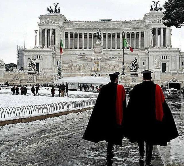 是不是去意大利旅游就能看到这么帅气的宪兵队了?这个披风也太帅气了!