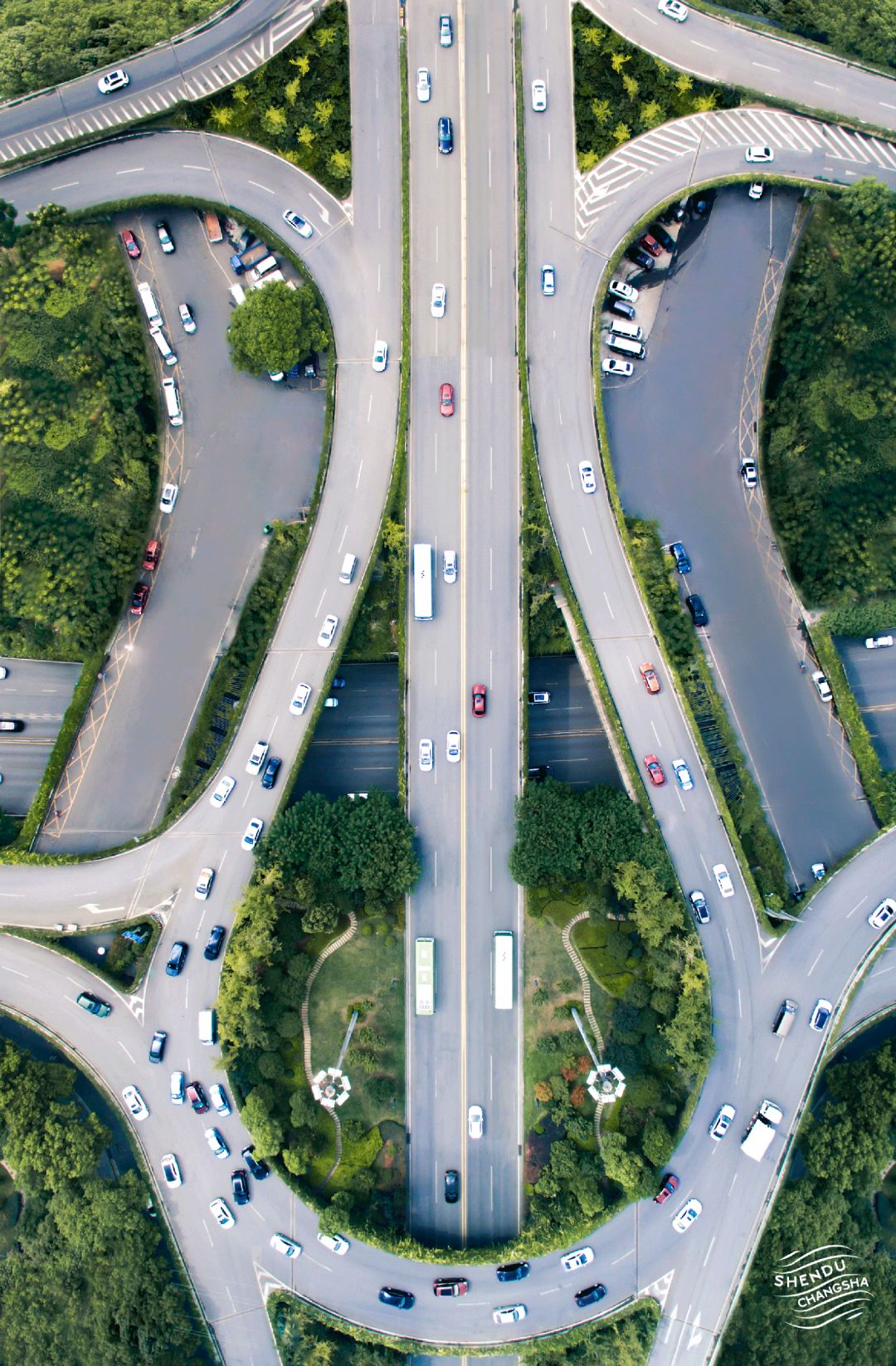 "飞"到空中,换个角度看长沙!_立交桥