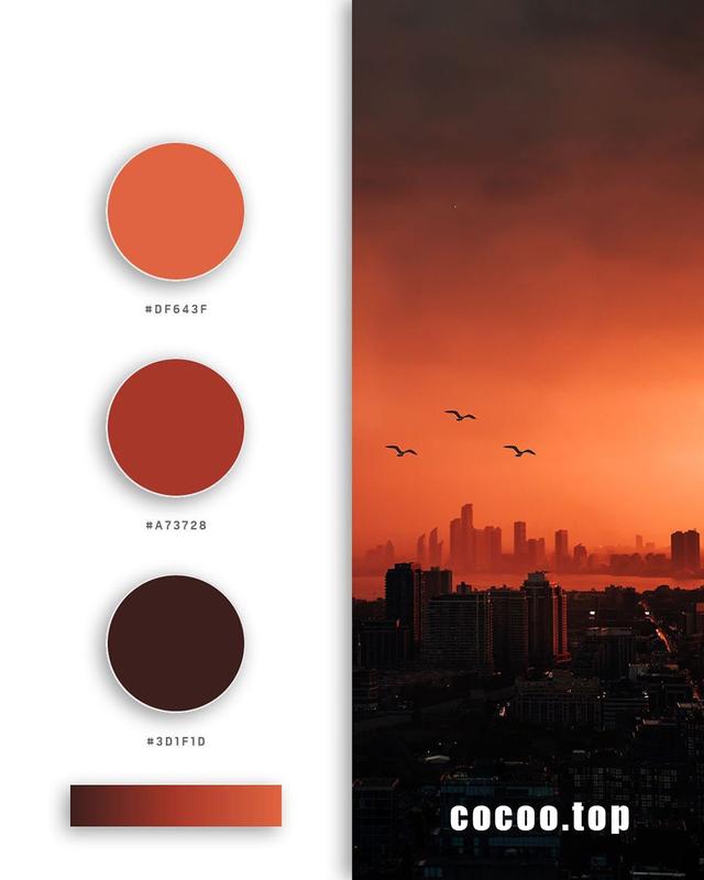 一组三色搭配方案色彩搭配灵感