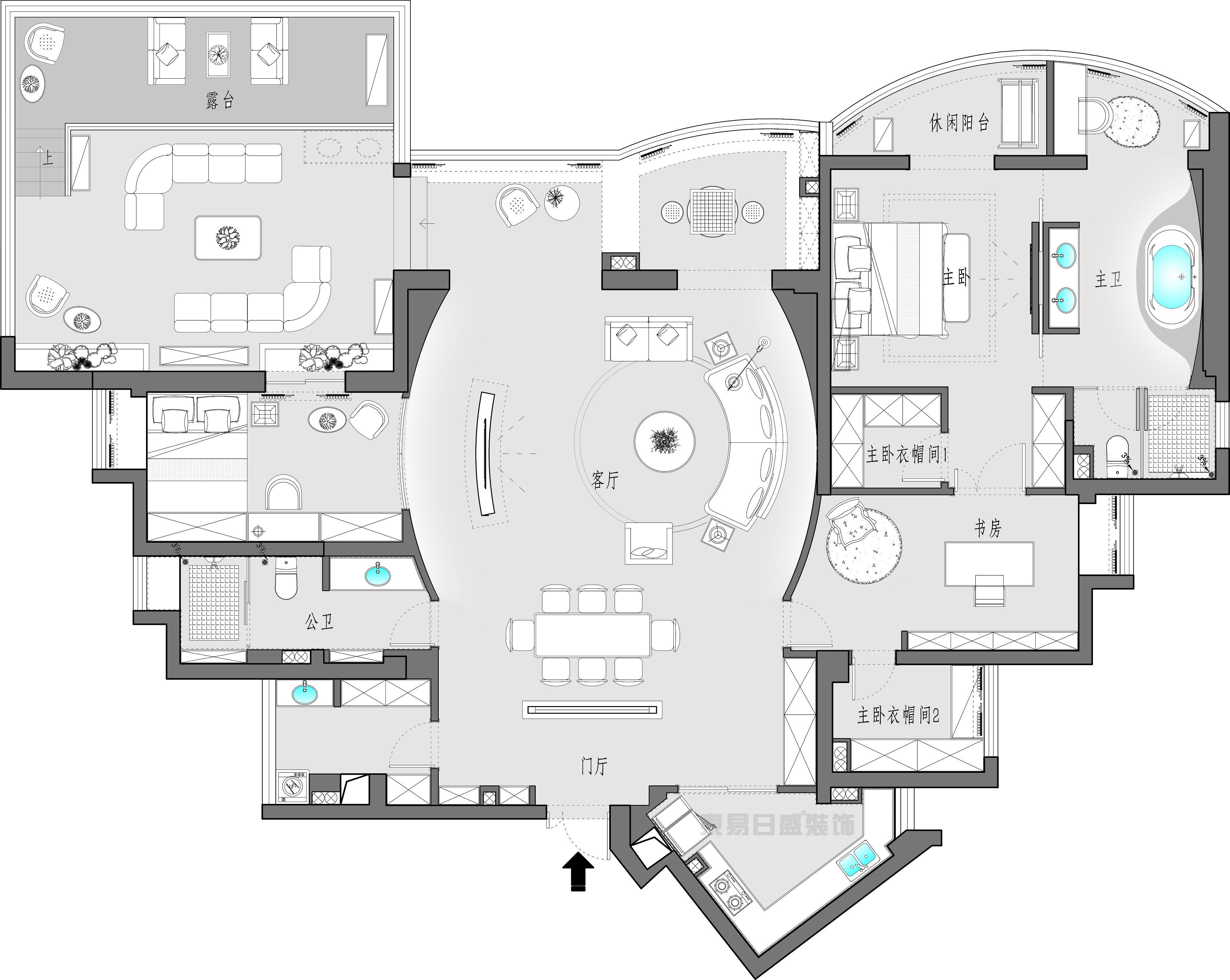 武汉金沙泊岸220㎡现代简约大平层请与我共赴一曲圆舞曲