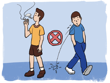 健康科普不在公共场所吸烟吐痰咳嗽打喷嚏时遮掩口鼻