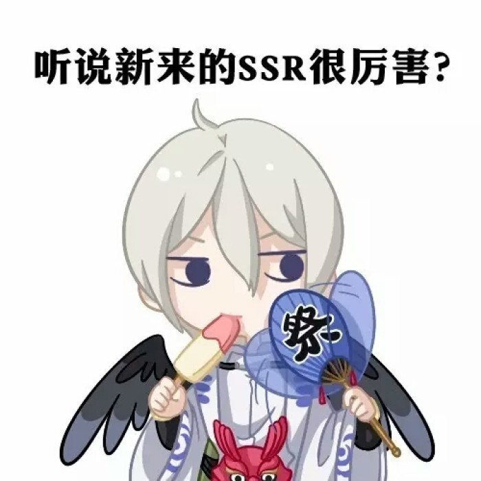 阴阳师搞笑表情包听别人说新来的ssr很厉害不知道真假