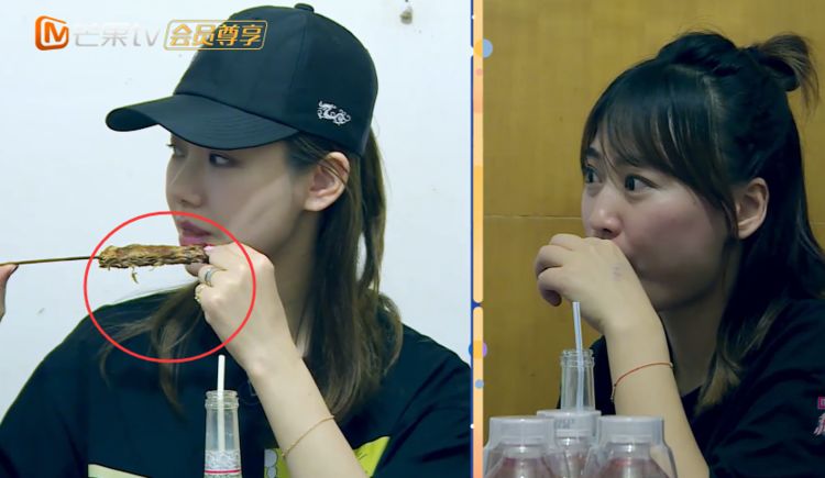 戚薇半夜12点吃撸串,看清桌上竹签后,网友:确定不是大胃王_女明星