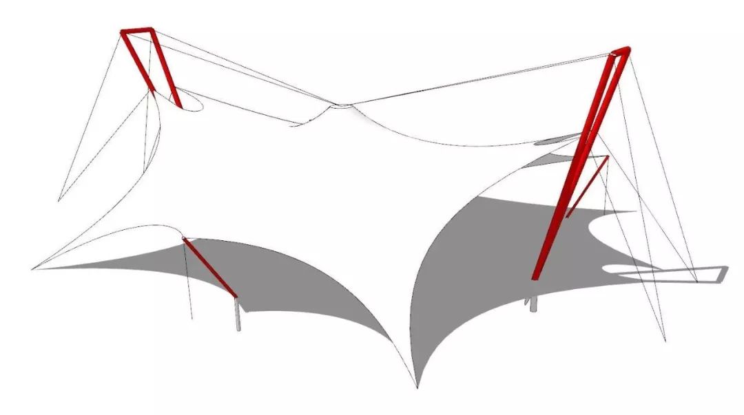 就你也想学扎哈的异形建筑先把张拉膜结构模型做好吧