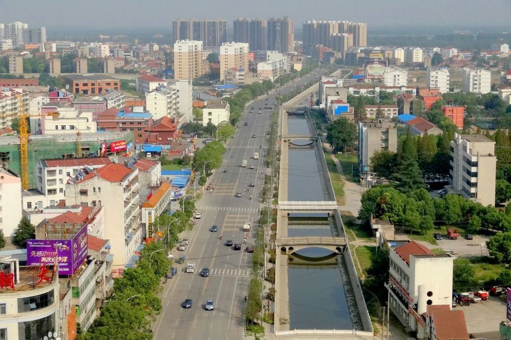 地图里看区域发展湖北省沙洋县城市建设进程