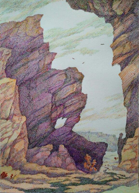 钢笔画画家程庆拾先生和大家一起探讨彩色钢笔画