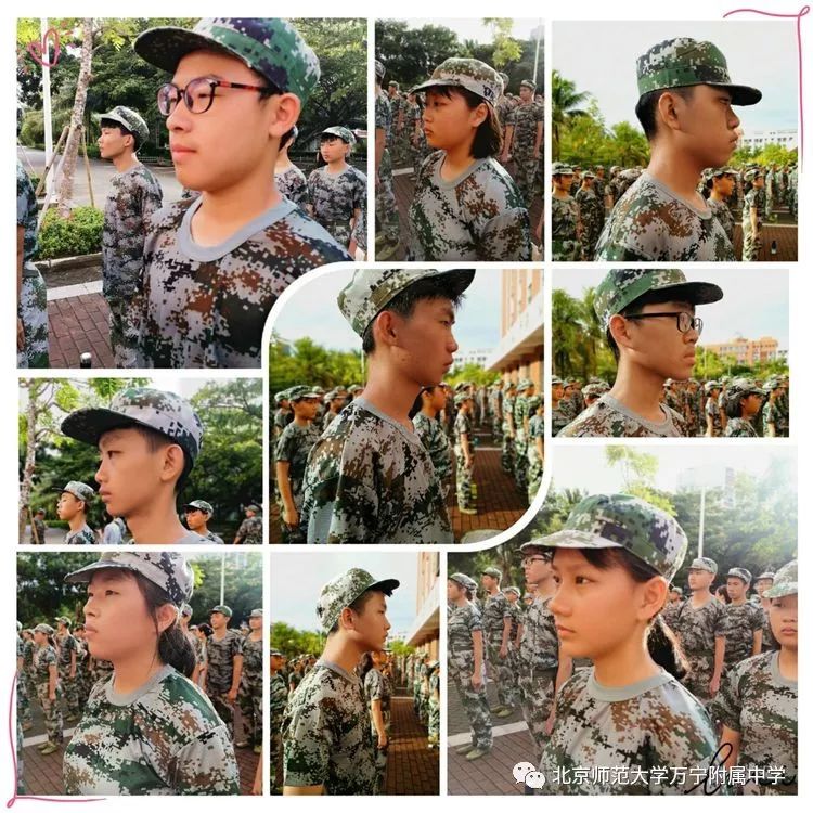 迷彩的青春北师大万宁附中2019级高一13班军训纪实