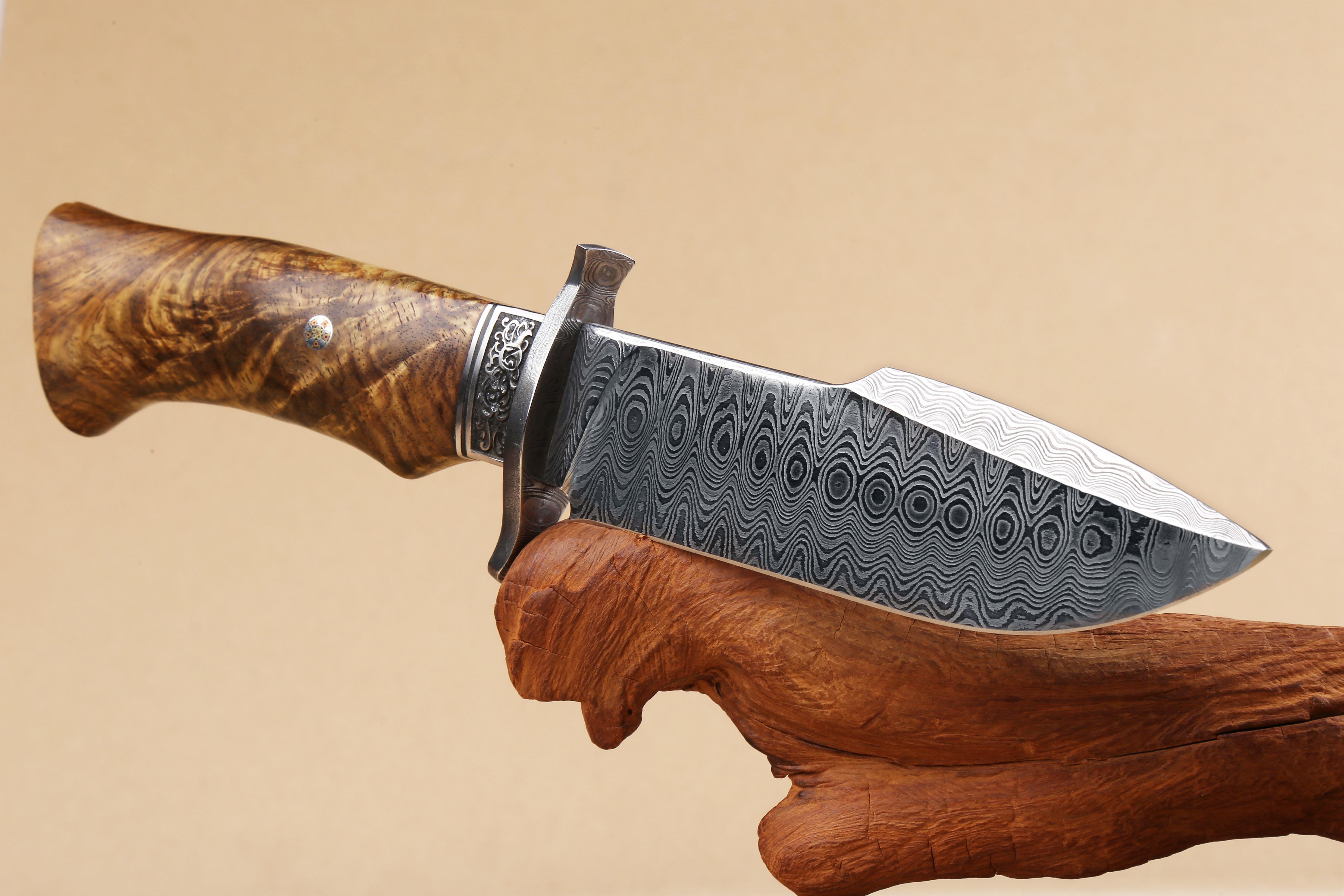 大马士革刀配中国传统纹饰,这样的中国风搭配,你喜欢吗?