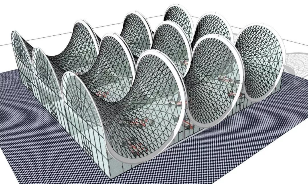 就你也想学扎哈的异形建筑先把张拉膜结构模型做好吧