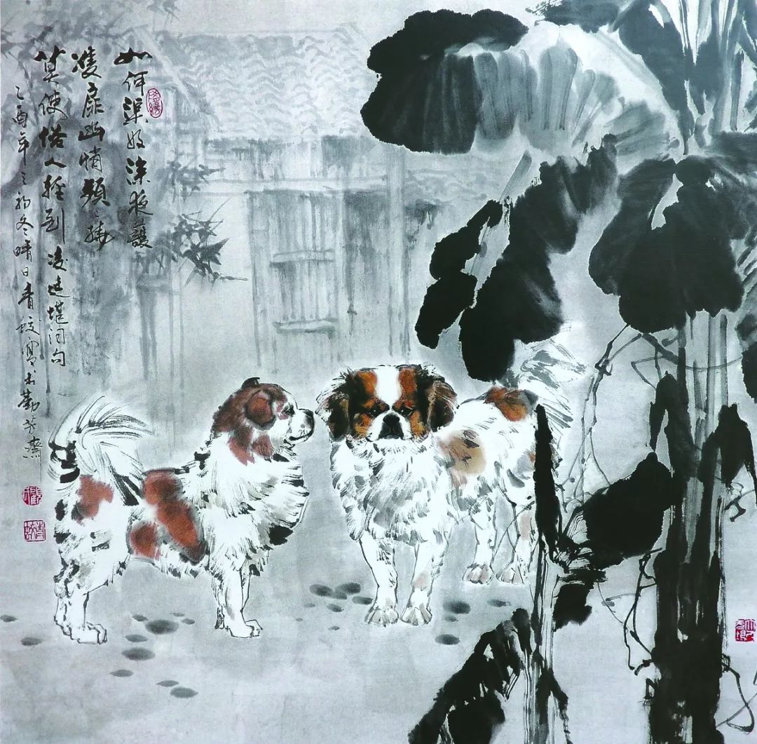 国画教程狗的写意画法与步骤此人画狗天下第一