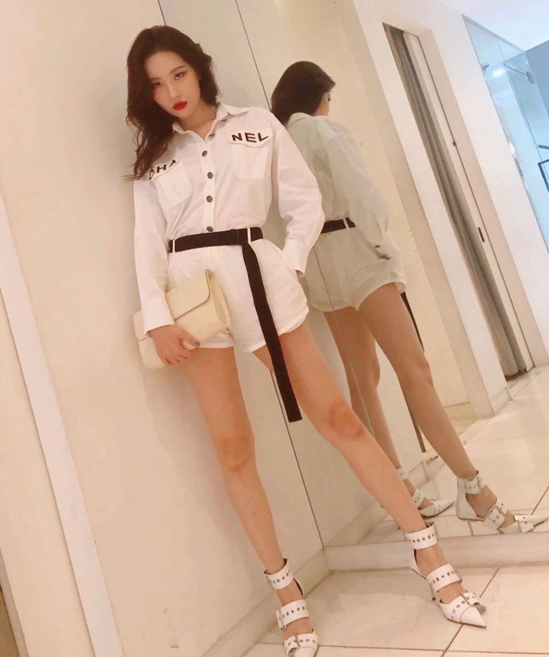 身高166还被封"南韩第一美腿",身材比例超赞_宣美