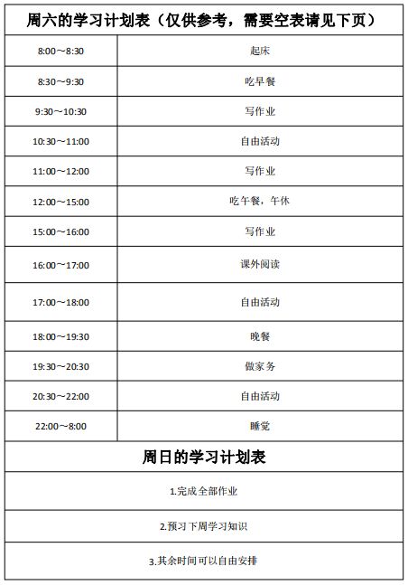 离不开计划表, 除非你有足够的自信和智商, 你可以不用学也能超越学霸