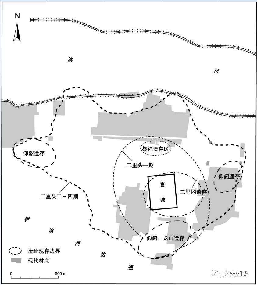 图5 二里头遗址现存范围及各期遗存分布图回顾二里头遗址六十年的田野