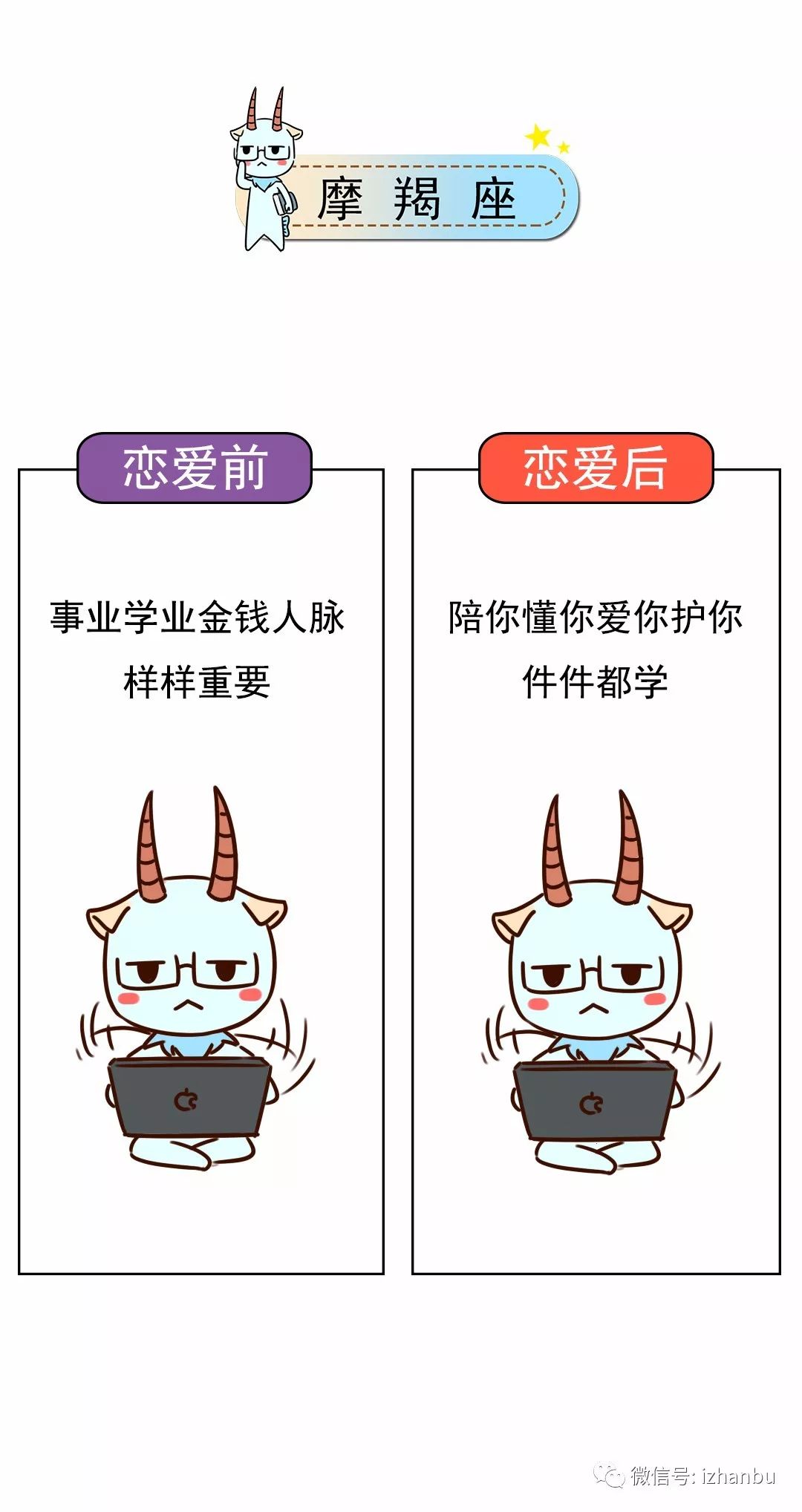 十二星座恋爱前后对比