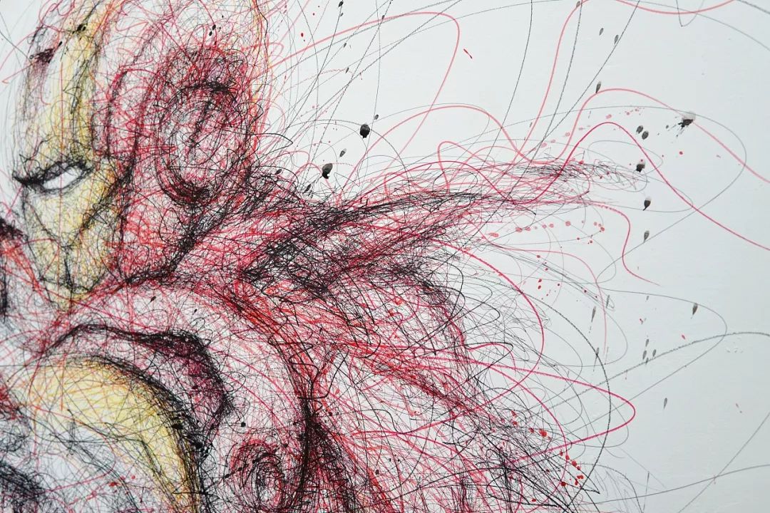 90后插画师用一团乱线画出哪吒绝对是大神级人物