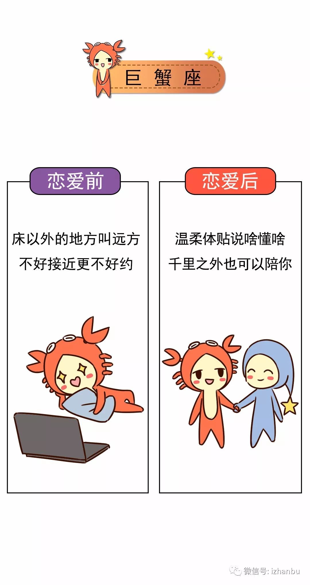 十二星座恋爱前后对比
