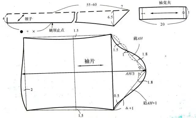 圖紙集女襯衫結構設計平面打版製圖