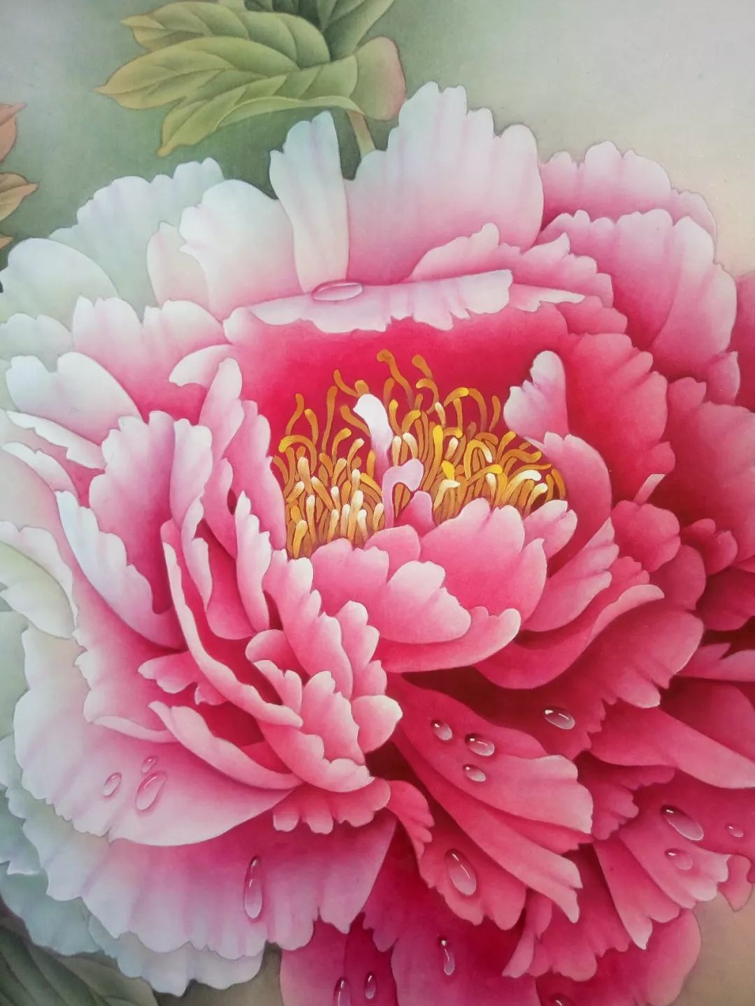 宁珍蕾工笔滴水牡丹网络班2幅只要100元