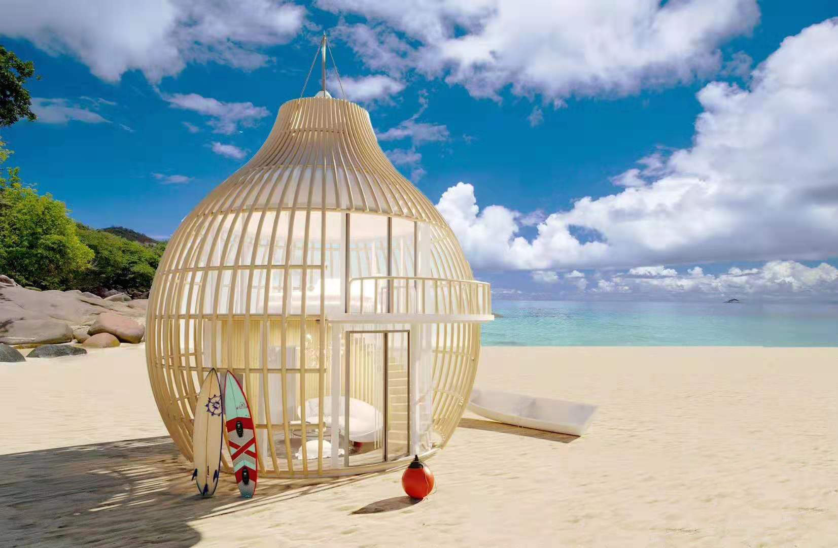 带至这被誉为"东方夏威夷"之地将一种新奇特居住体验特色移动度假房