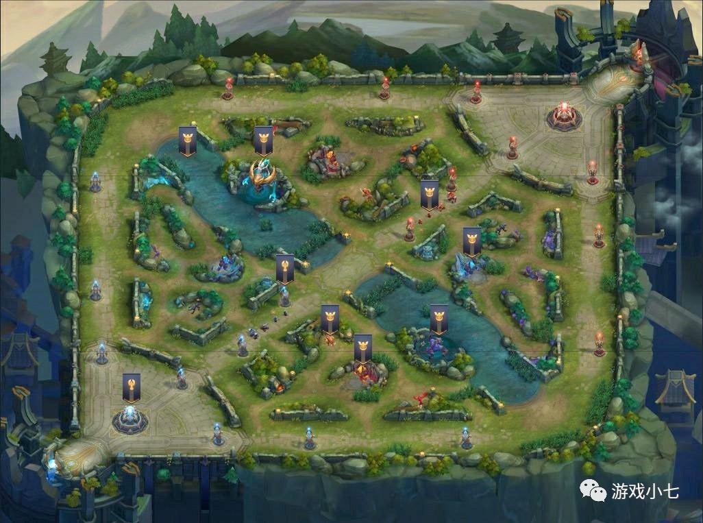 原创王者荣耀:地图升级,上下路对称,新增4种怪物,迷雾效果上线!