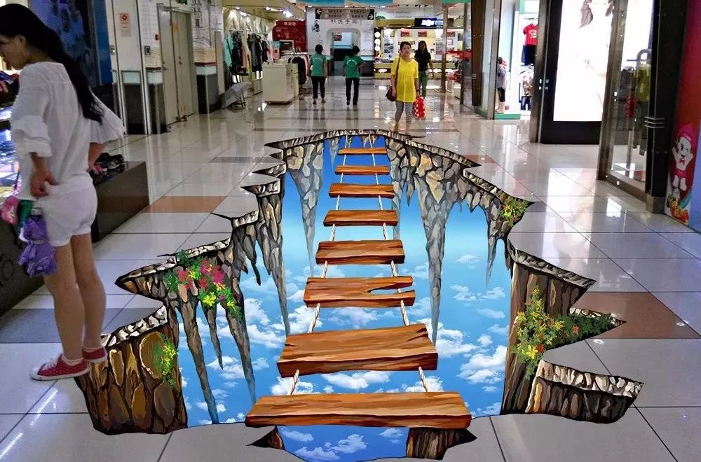 只知道墙面广告这些地面广告怕是要成精了