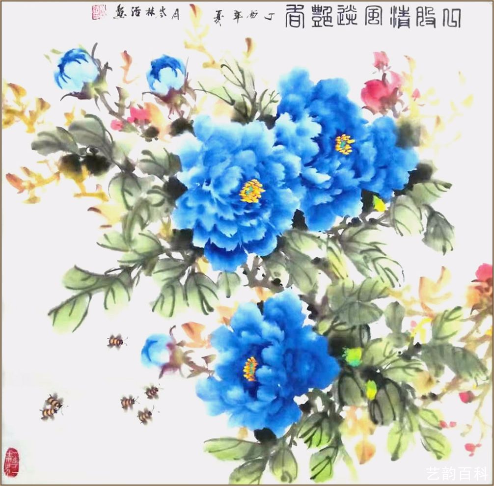 专访广东省牡丹画家岑林活