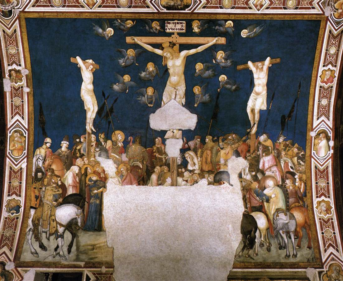 阿西西教堂下教堂皮特罗洛伦泽蒂壁画耶稣生平简略场景