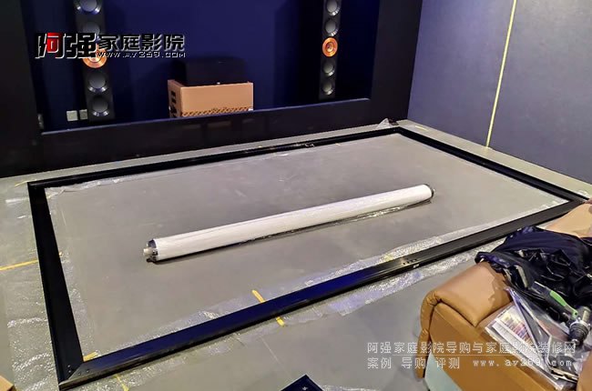 os画框幕布两节拼装安装实例