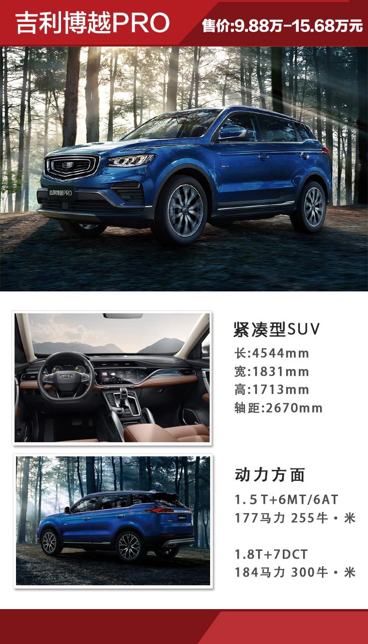 988万起吉利博越pro成都车展上市6款车型怎么选更值