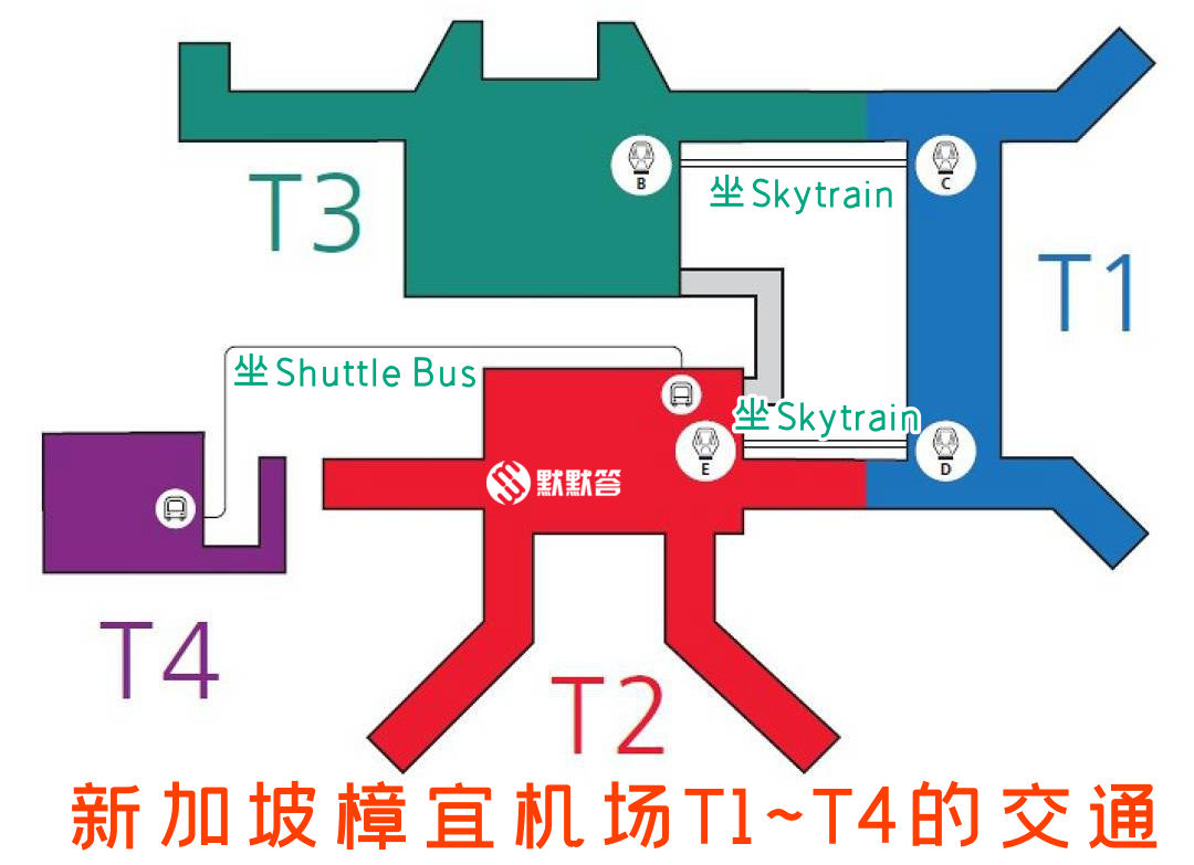 樟宜机场平面图高清图片