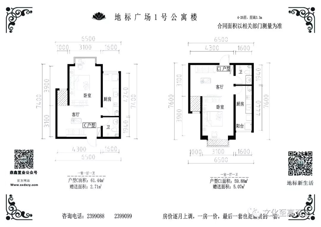 鼎鑫地标广场户型图图片