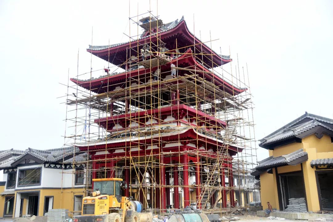 全速建设中的过街楼过街楼效果图来自扬州的梁宝贤正在进行曲水流觞