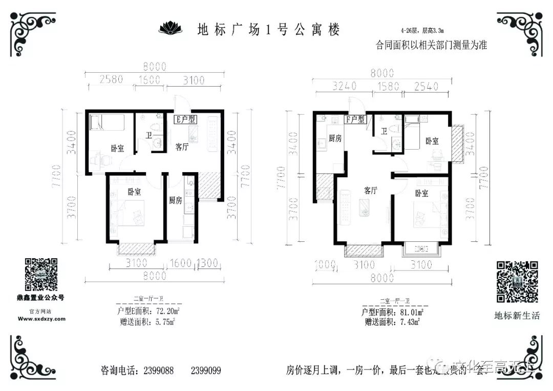 鼎鑫地标广场户型图图片