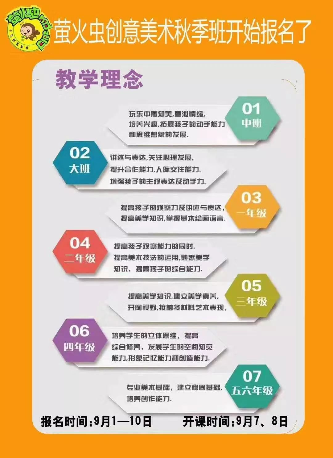 静乐县萤火虫创意美术大型公开课于9.7,8日正式开启