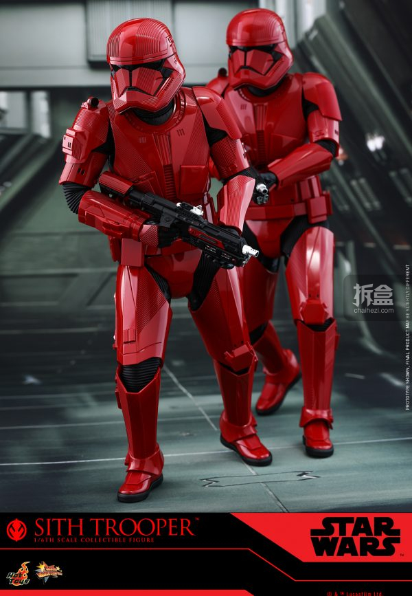 hottoys星球大战9天行者崛起西斯兵16比例珍藏人偶