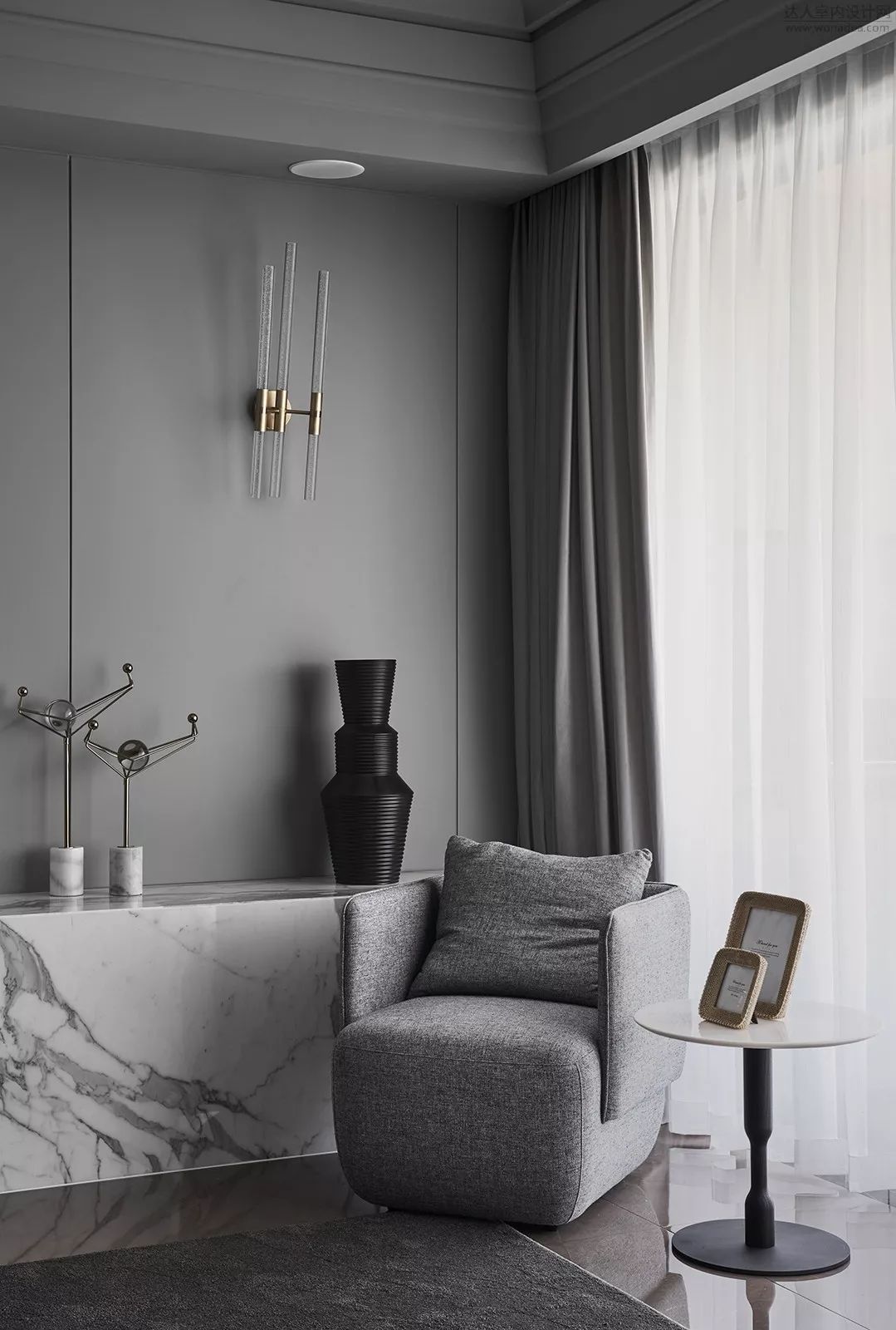 灰色的平静柔和黎水仁佳设计欧模网