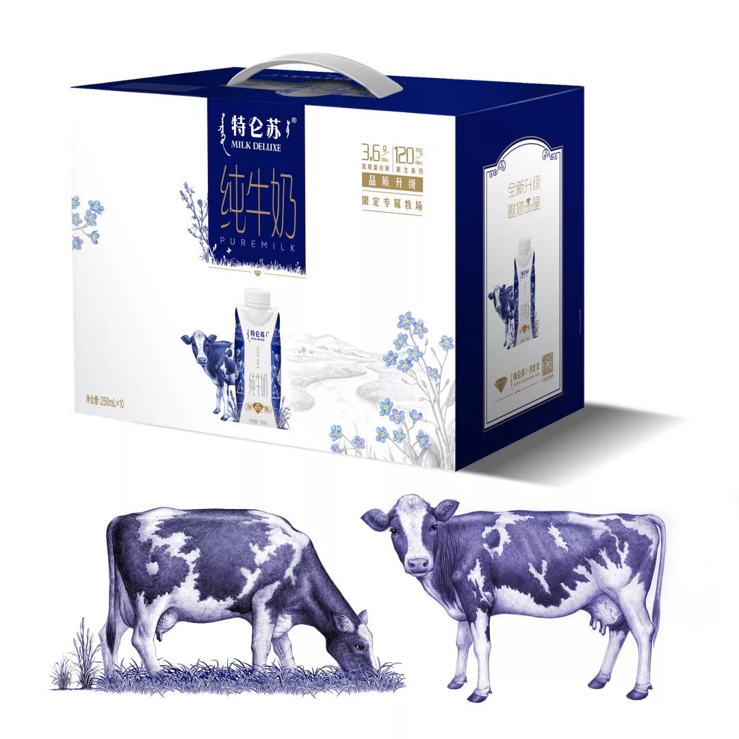 圆珠笔画下的特仑苏新包装很惊艳