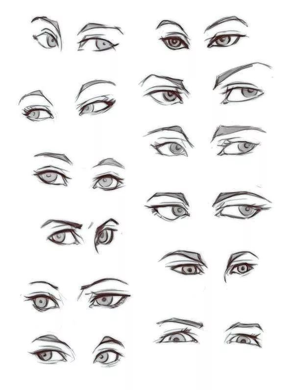 超全人物五官素材图(收藏向)_画法