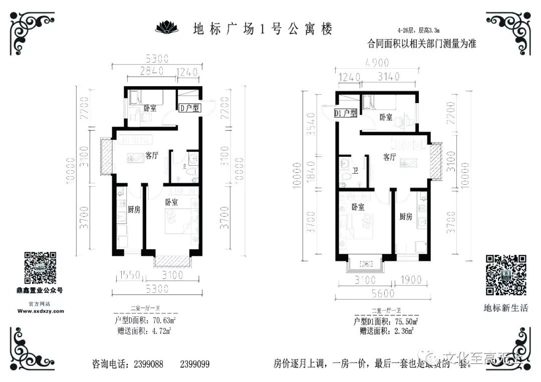 鼎鑫地标广场户型图图片