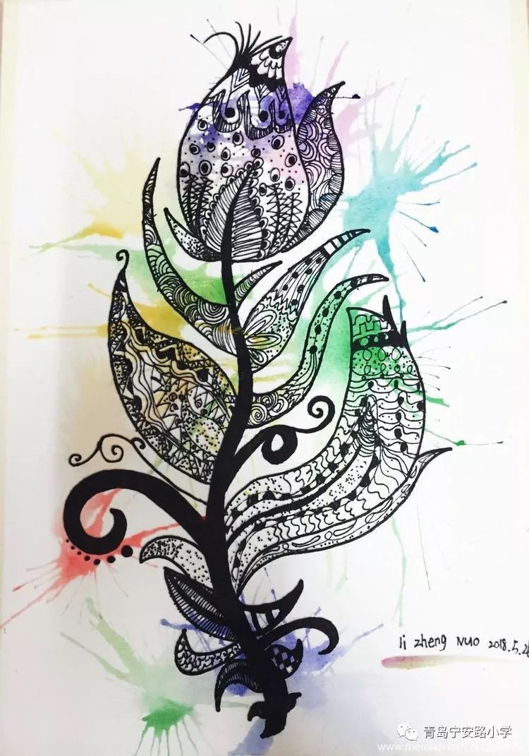 落实十个一星耀宁安绽梦想之掌握一项艺术技能三线描